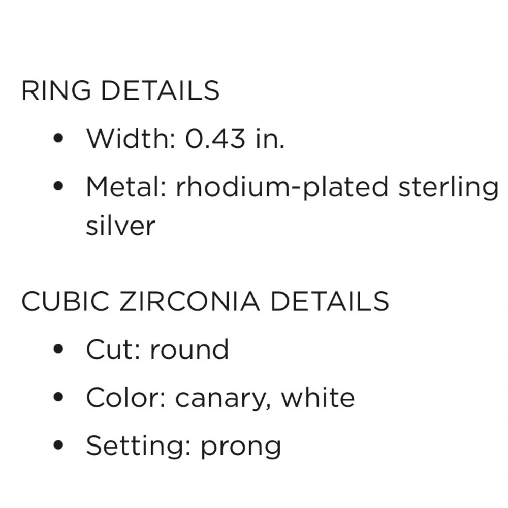 Sophie Miller Canary & White CZ Sterling Silver Halo Ring | Size 6